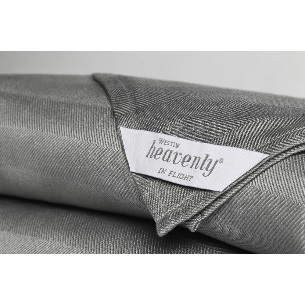Delta Airlines 1st First Class Grey Westin Heavenly In Flight Blanket 65" x 45"